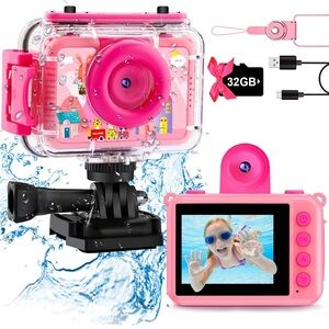 Kids Waterproof Digital Camera - Bright Pink